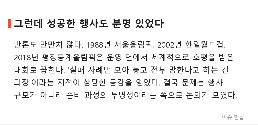 "한국이 여는 국제행사는 왜 자꾸 삐걱이나" 커니티 달군 글, 핵심만 정리했다 - 6/8